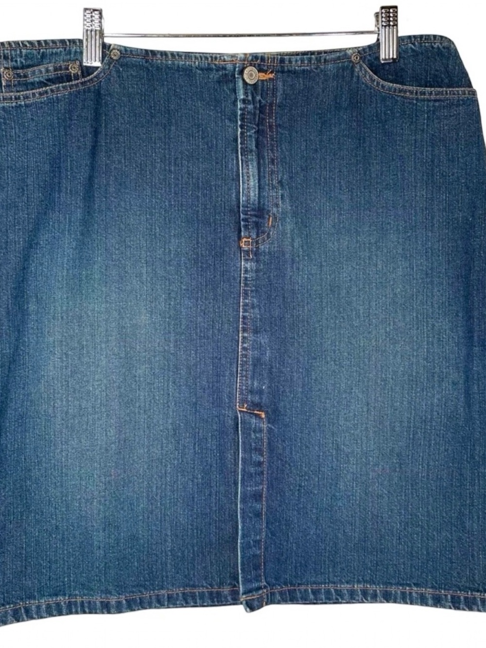 Blue Jean Skirt Zipper Front - Picture 12 of 12